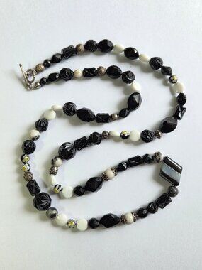Artisan Mixed Media Long Beaded Necklace